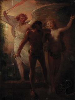 Thomas Stothard - The expulsion of Adam and Eve; and The famine in Jerusalem