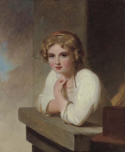Thomas Sully - Peasant Girl (After Rembrandt\'s Young Girl Leaning on a Windowsill)