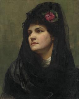 Thomas (Tom) William Roberts - A Spanish Beauty (1883-84)