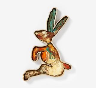 Thomas Virnich - Häsin mit Netzstrümpfen/Hasenhülle