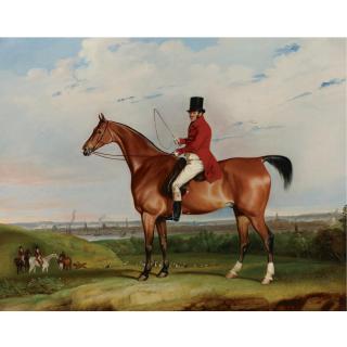 Thomas Weaver - British William Bolton Aspinall With The Hooton, Cheshire Foxhounds, The River Mersey And Liverpool Beyond