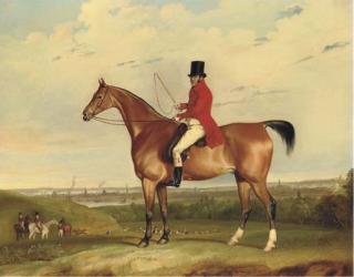 Thomas Weaver - William Bolton Aspinall With The Hooton, Cheshire Foxhounds, The River Mersey And Liverpool Beyond