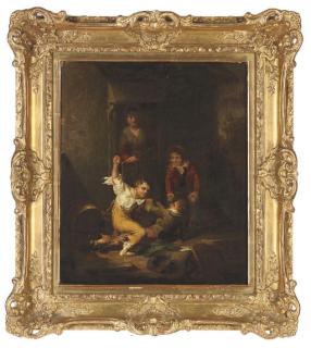 Thomas Webster - Tussle outside the schoolroom