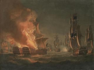 Thomas Whitcombe - The Battle of Cabareta Point, July 1801