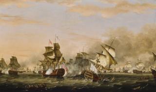 Thomas Whitcombe - The Battle Of The Saints, 12 April 1782; The Victory Of Admiral Sir George Rodney\'S Flagship \'The Formidable\' Against The French Flagship \'Ville De Paris\' 