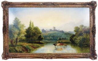Thomas Whittle The Younger - A View Of Windsor Castle Across A River Valley