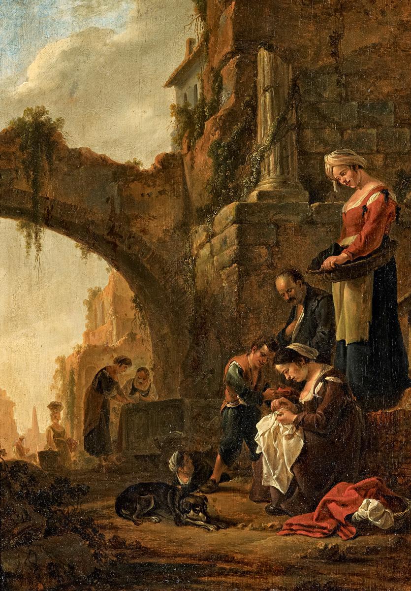 Thomas Wijck - Italienische Ruinenlandschaft mit Torbogen