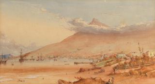 Thomas William Bowler - View across Simon\'s Town Bay, Cape Town, South Africa