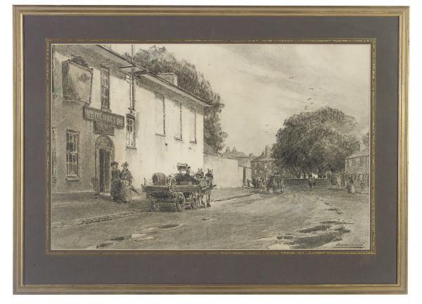 Thomas William Hammond - The White Hart Inn; The Back of the White Hart Inn; Park Steps and Street Scene, Nottingham