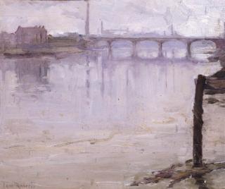 Thomas William Roberts - The Thames near Battersea