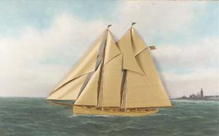 Thomas Willis - The schooner Alert of the New York Yacht Club