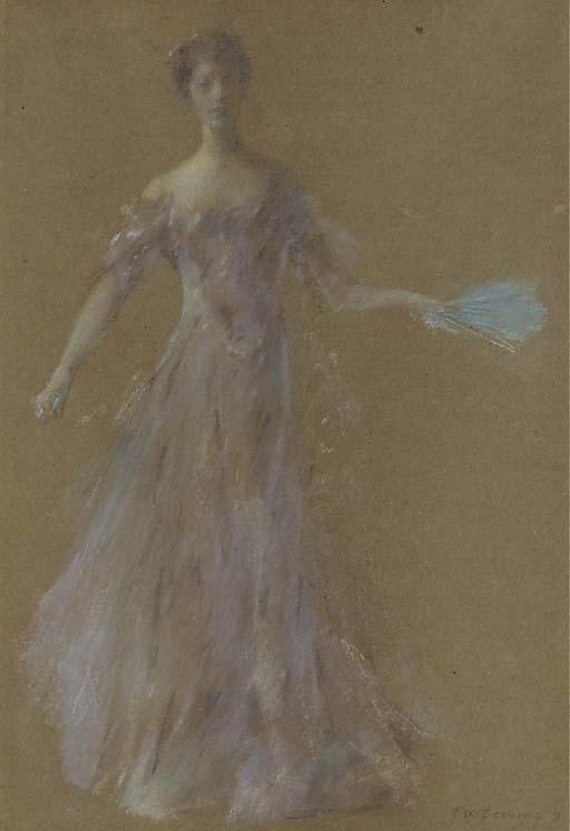 Thomas Wilmer Dewing - Lady in a Lavender Dress