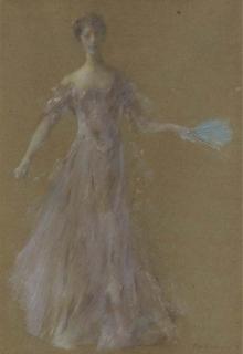 Thomas Wilmer Dewing - Lady in a Lavender Dress