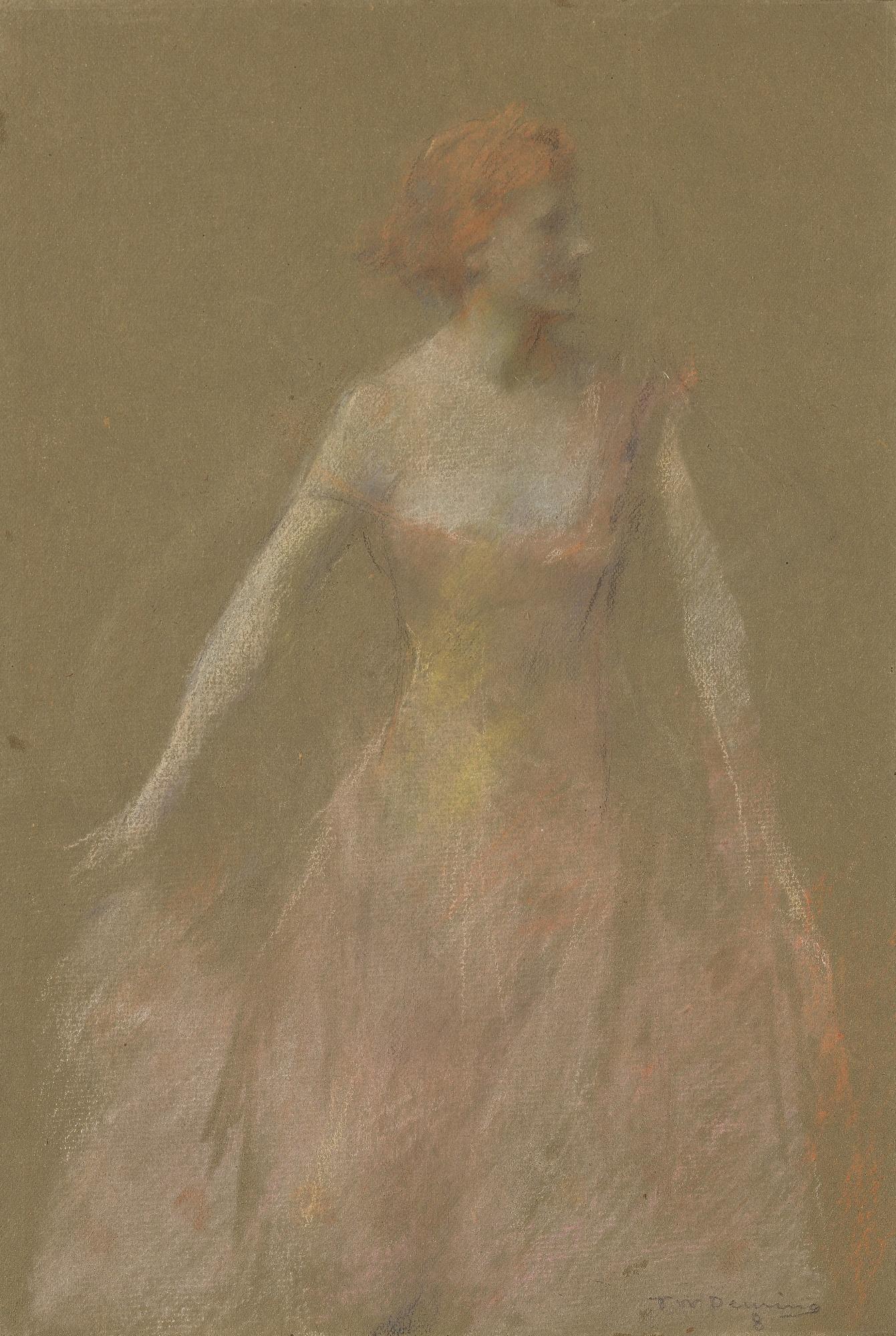 Thomas Wilmer Dewing - Orange Pink No. 8