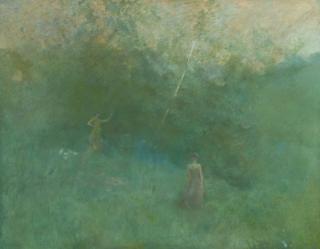 Thomas Wilmer Dewing - The White Birch