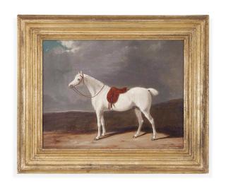 Thomas Woodward - A grey hunter in a landscape