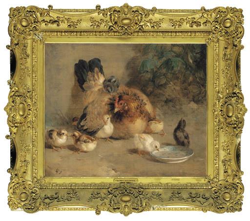 Thomas Woodward - A Hen And Chicks