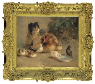 Thomas Woodward - A Hen And Chicks