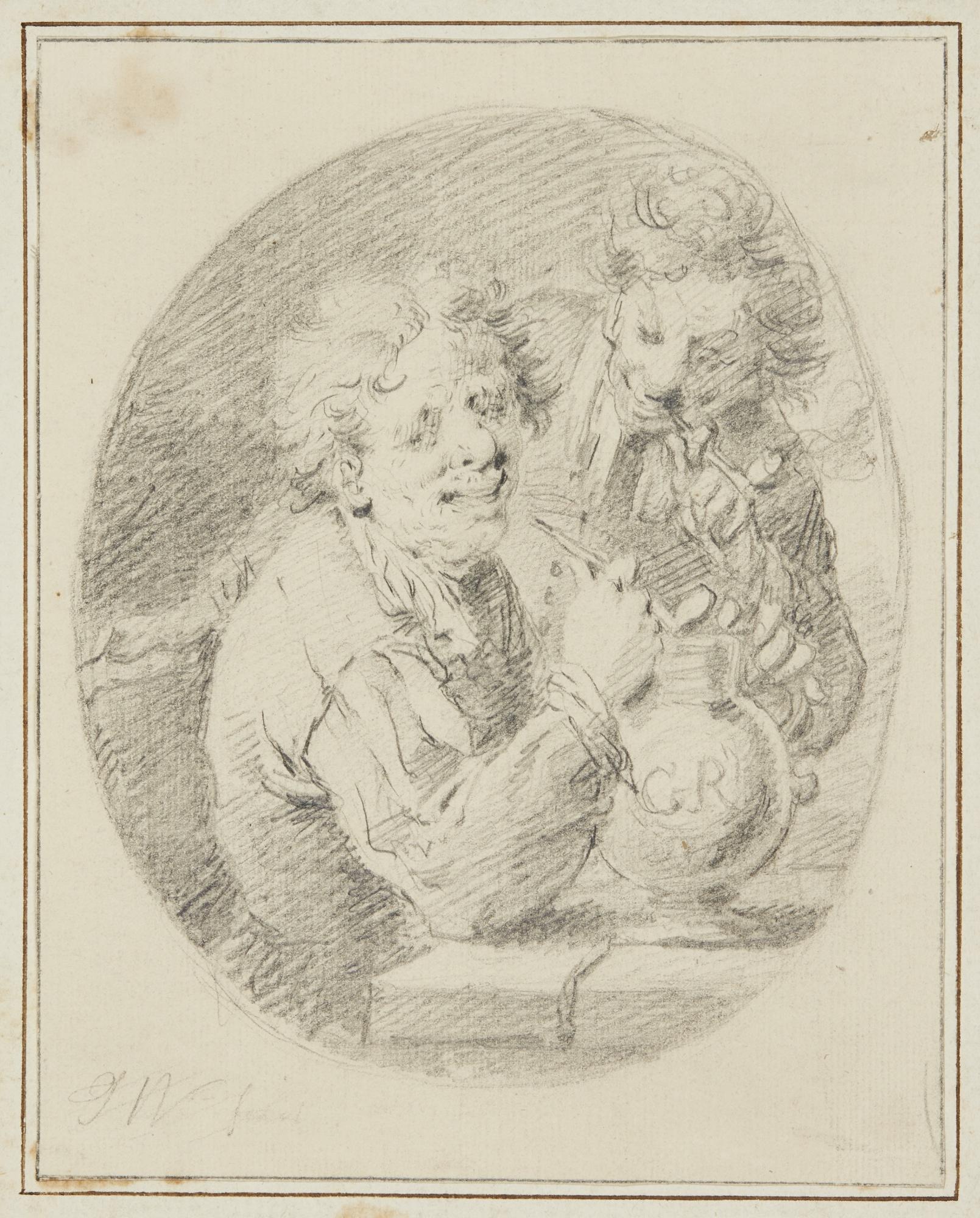 Thomas Worlidge - Two Men Smoking A Pipe