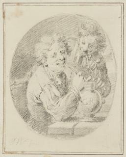 Thomas Worlidge - Two Men Smoking A Pipe