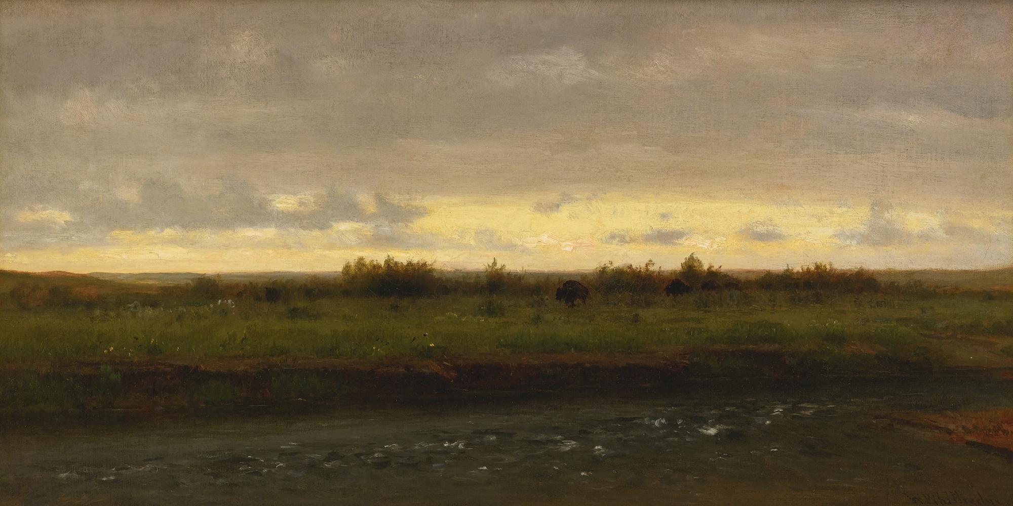 Thomas Worthington Whittredge - Evening Along The Platte River