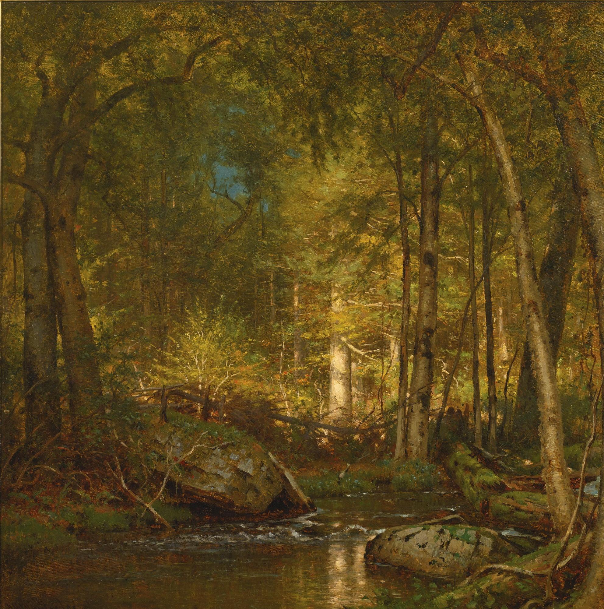 Thomas Worthington Whittredge - Sunlight In The Forest