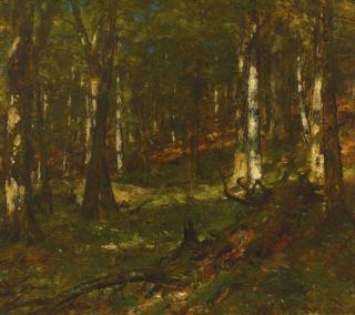 Thomas Worthington Whittredge - Sunlit Woodland Scene