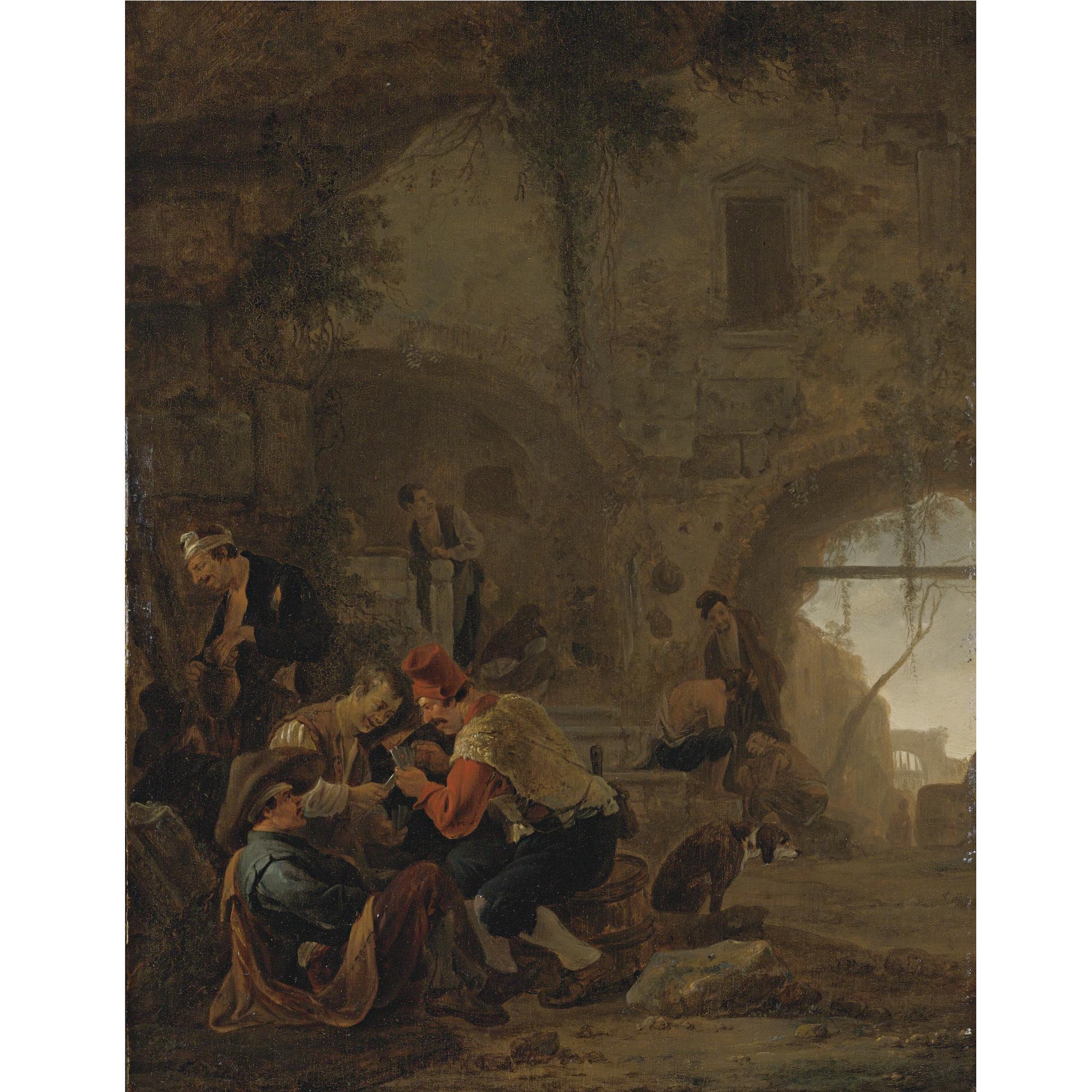 Thomas Wyck - Banditti Playing Cards Amongst Ruins