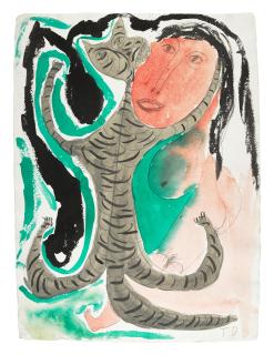 Thornton Dial - The Lady Will Stand By Her Tiger, 1990