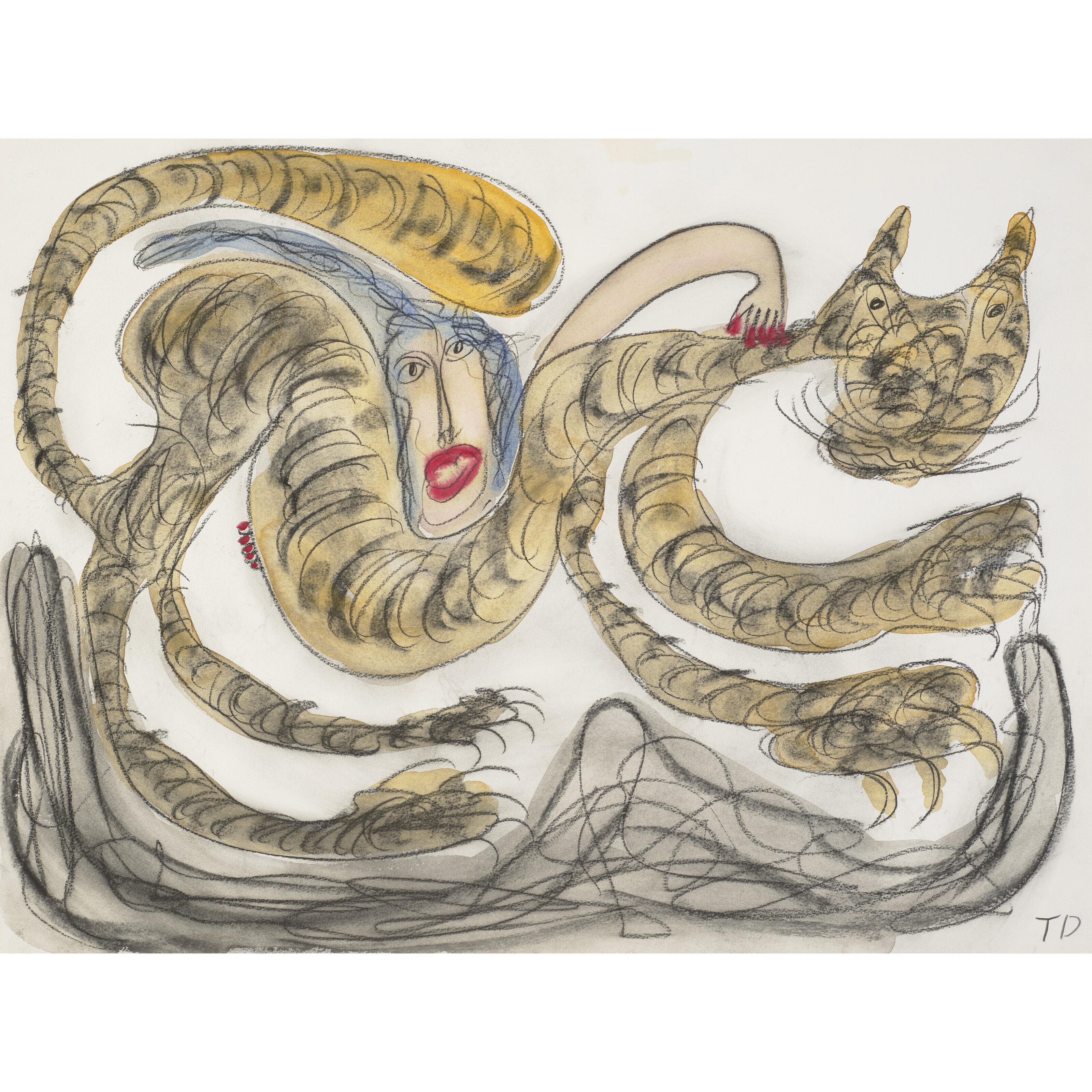 Thornton Dial - Untitled (Lady and Tiger)