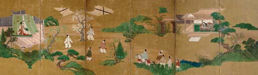 Three scenes from the Tale of Genji