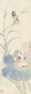 Tian Shiguang - Bird At Lotus Pond