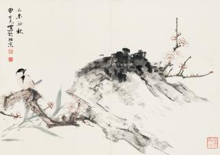 Tian Shiguang - Bird On Plum