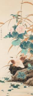 Tian Shiguang - Wild Ducks and Kingfisher