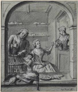 Tibout Regters - At the poulterer\'s shop