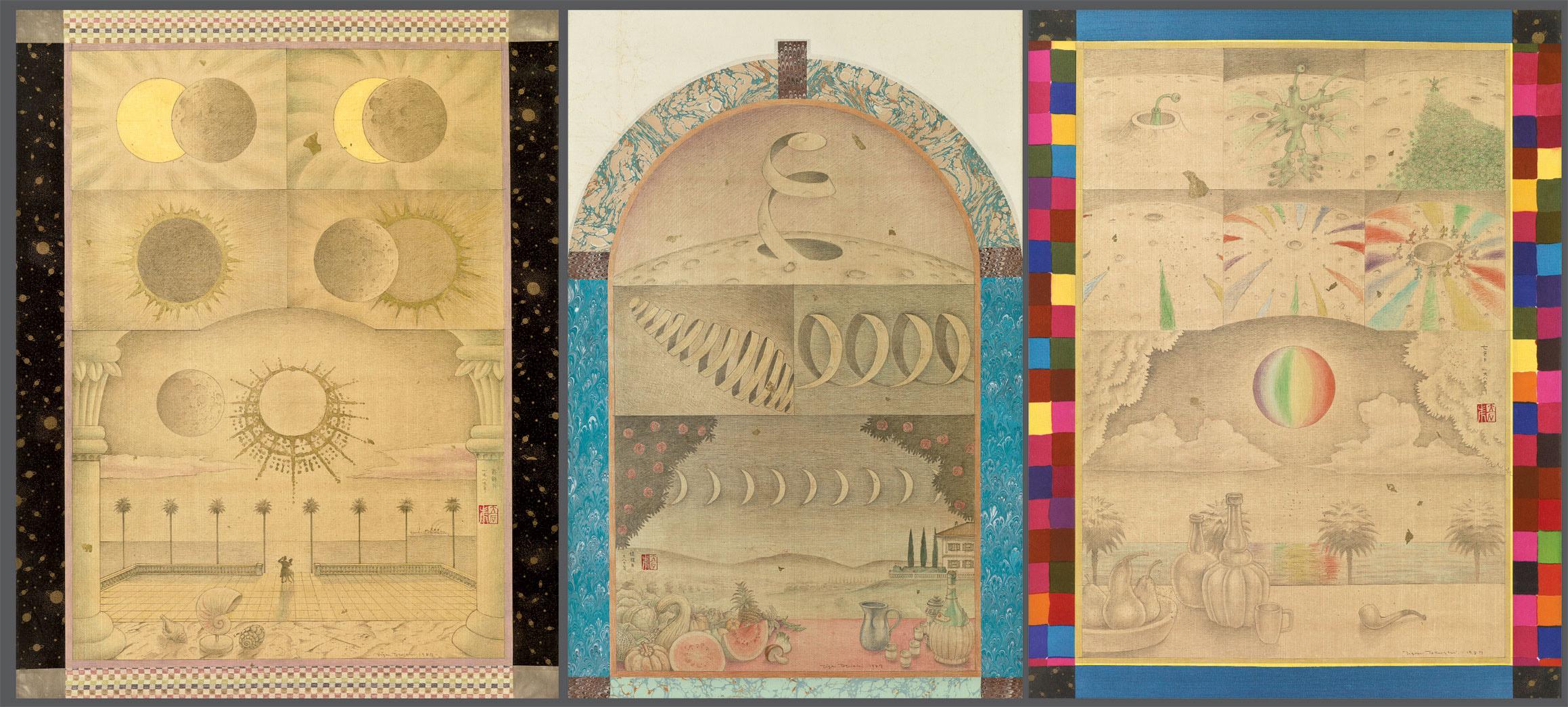 Tiger Tateishi - Spiral Moon; Rainbow Moon; & Necklace Moon