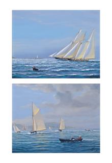 Tim Franklin Ross Thompson - Boston Lighthouse; and Appledore Regatta, Devon (both illustrated)