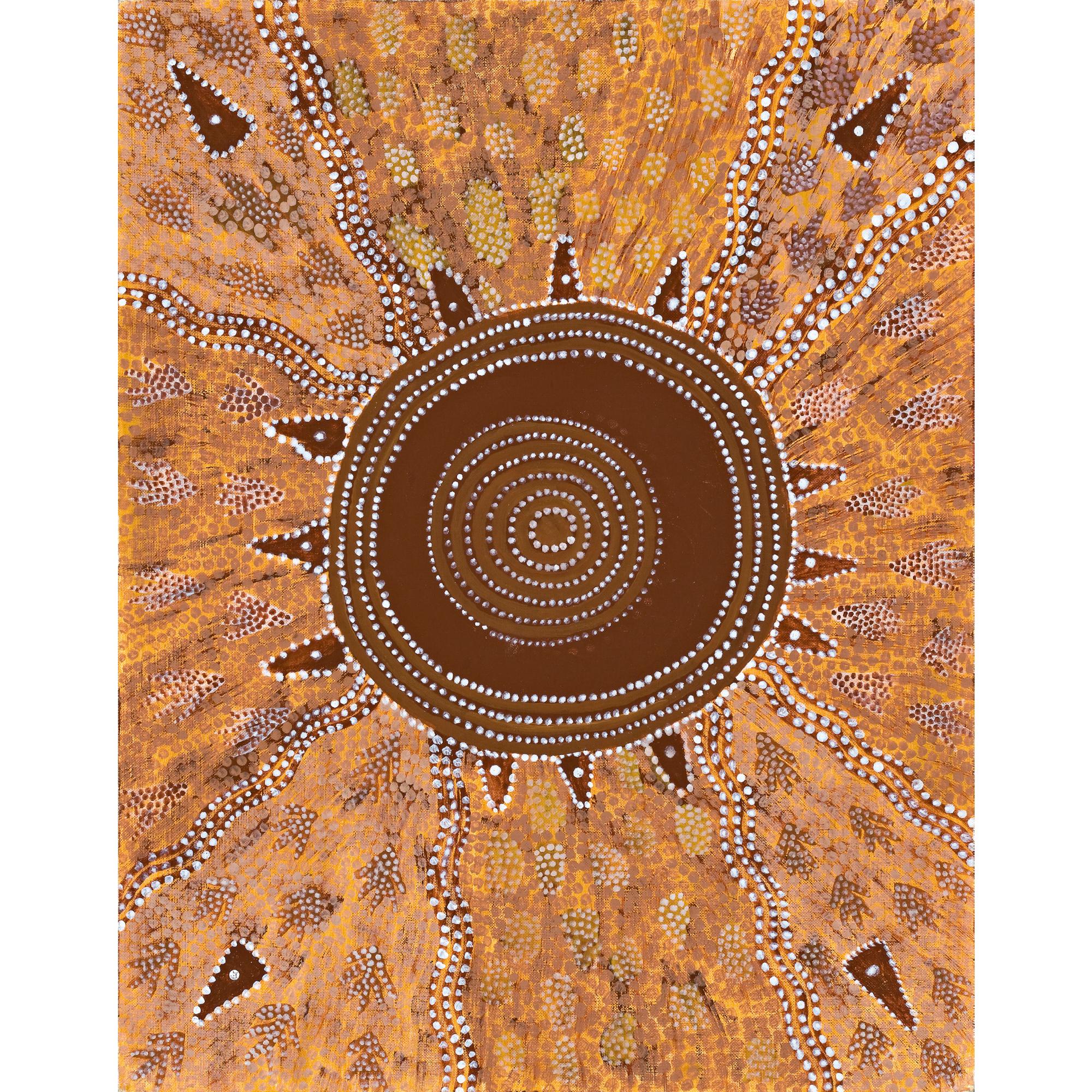Tim Leura Tjapaltjarri - Bushfire Dreaming
