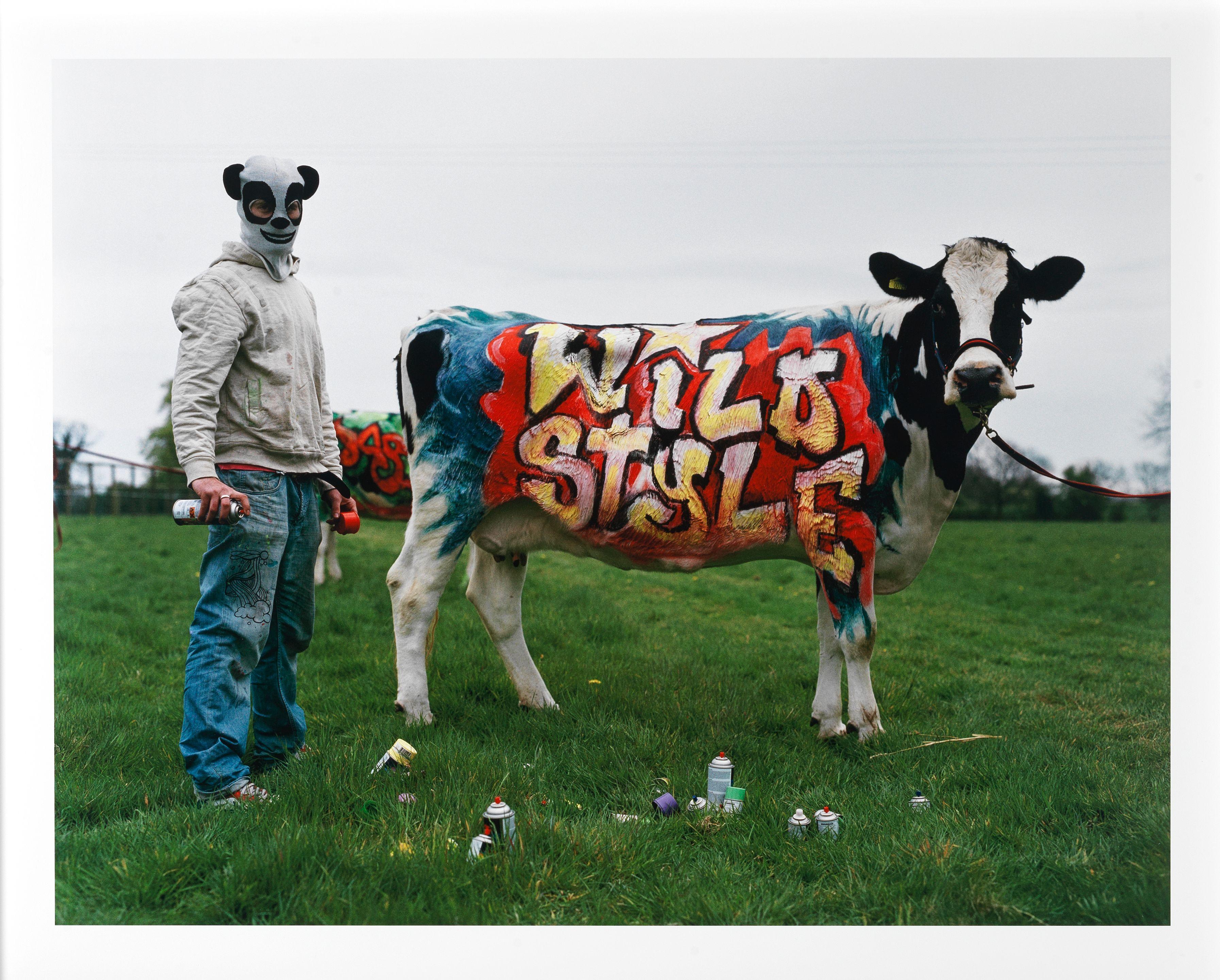 Tim Walker - Banksy And His Wild Style Cow. Oxfordshire, 2007