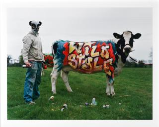 Tim Walker - Banksy And His Wild Style Cow. Oxfordshire, 2007