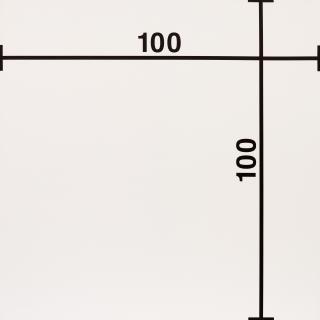 Timm Ulrichs - Bild mit Maßlinien