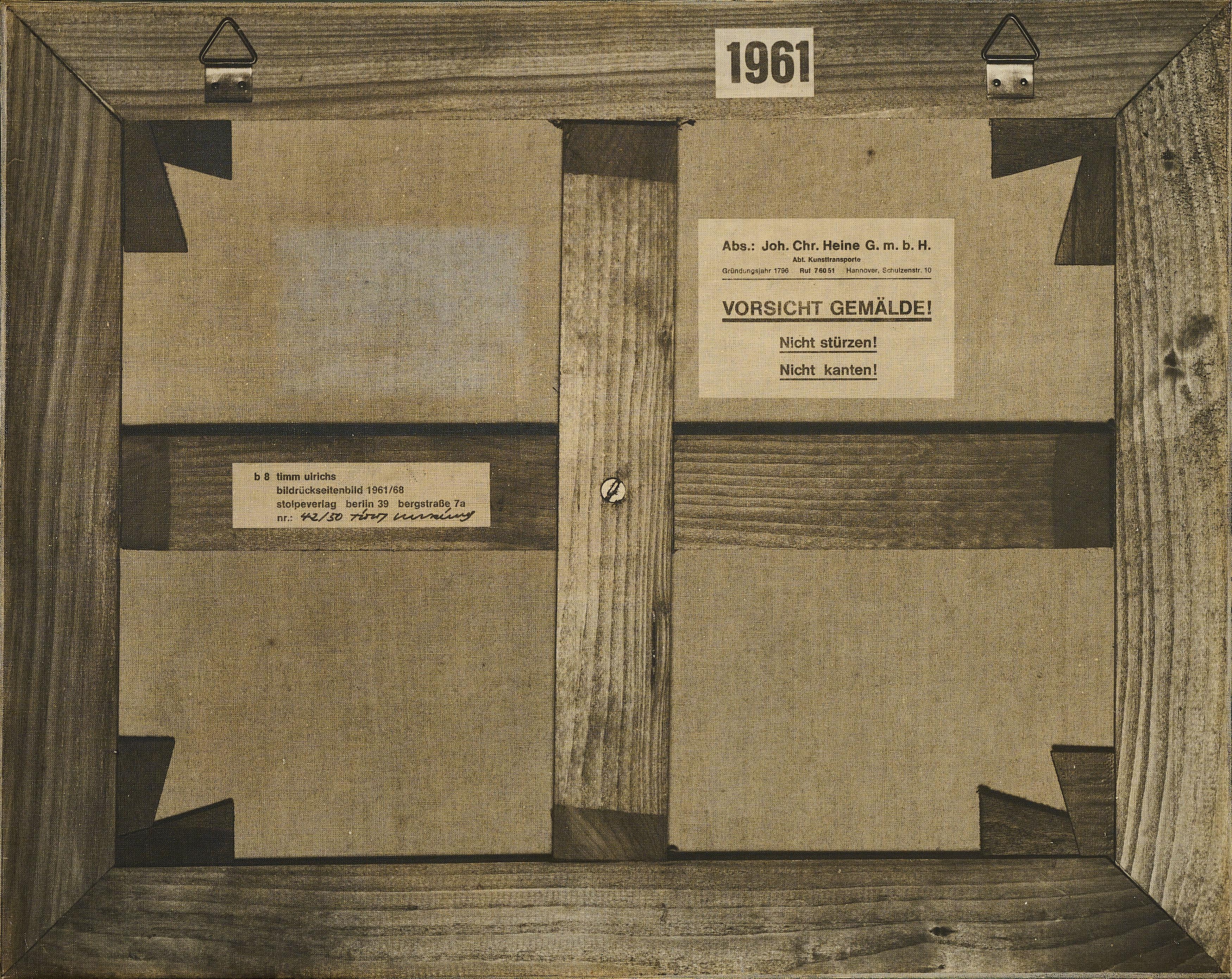 Timm Ulrichs - Bildrückseitenbild.