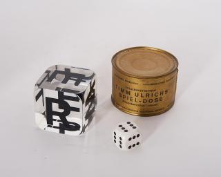 Timm Ulrichs - Spiel-Dose / Würfel / Glückswürfel.