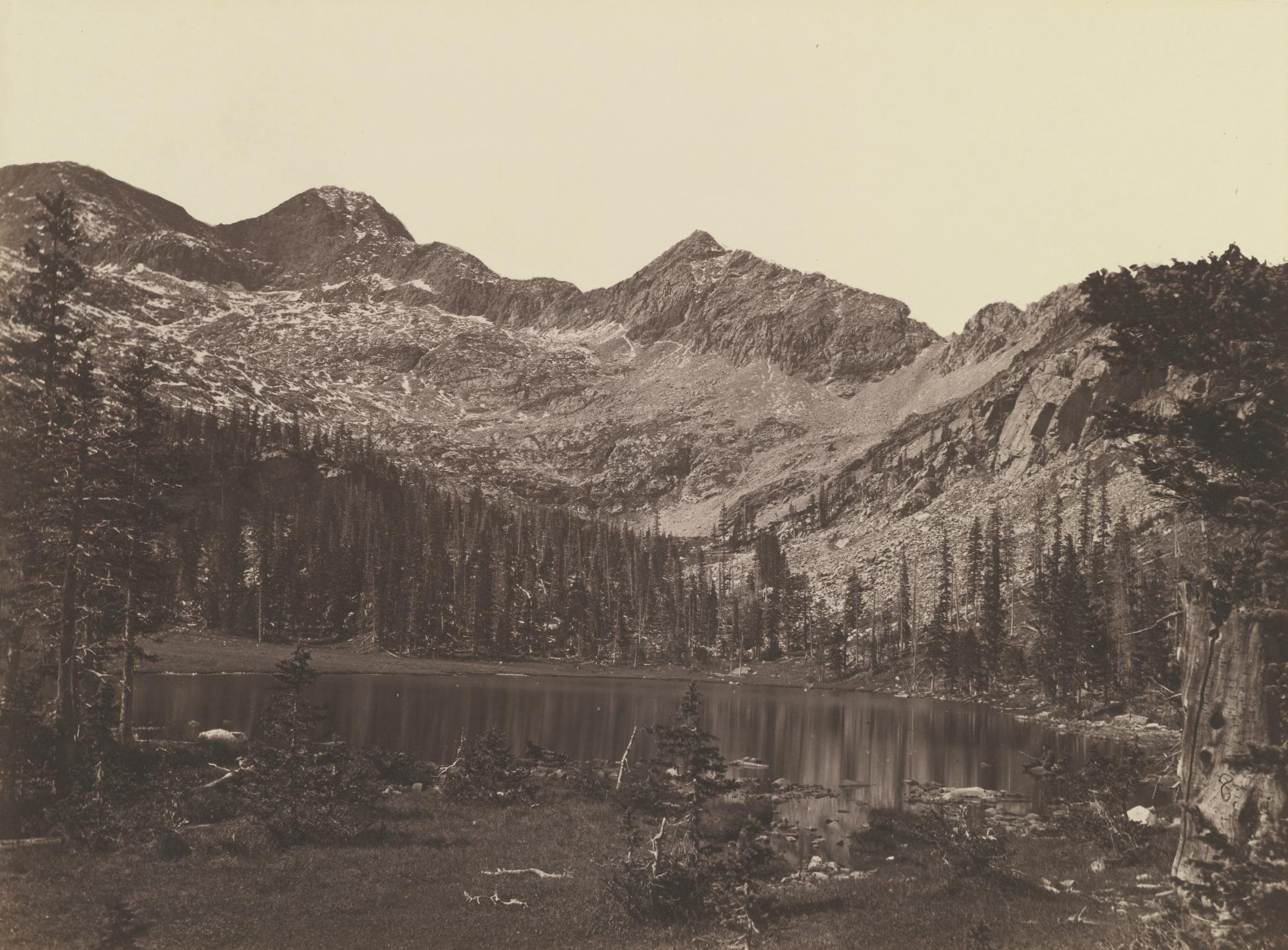 Timothy O\'Sullivan - ‘Alpine Lake, Cerro Blanco Mountains, Col., Height Of The Peak Over 14,000 Feet. Lake 11,000 Feet Above Sea-Level’