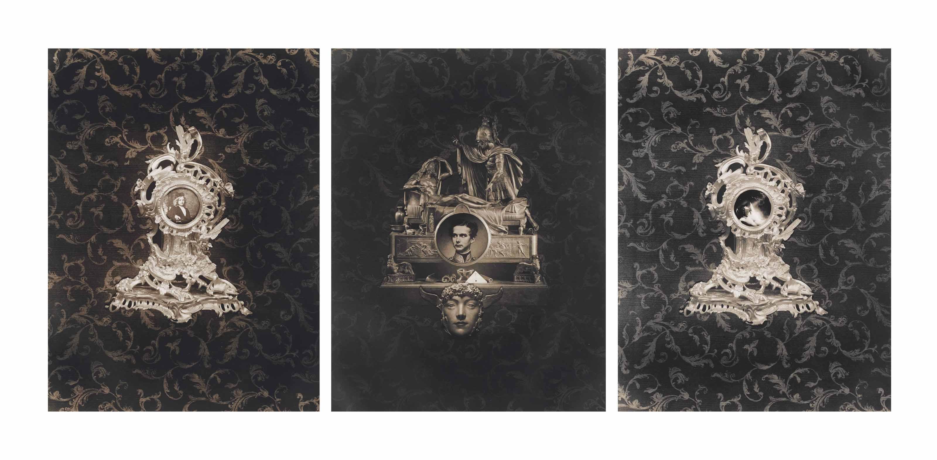 Timur Novikov - A set of three photographs from  The Forgotten Mysteries of Time  series