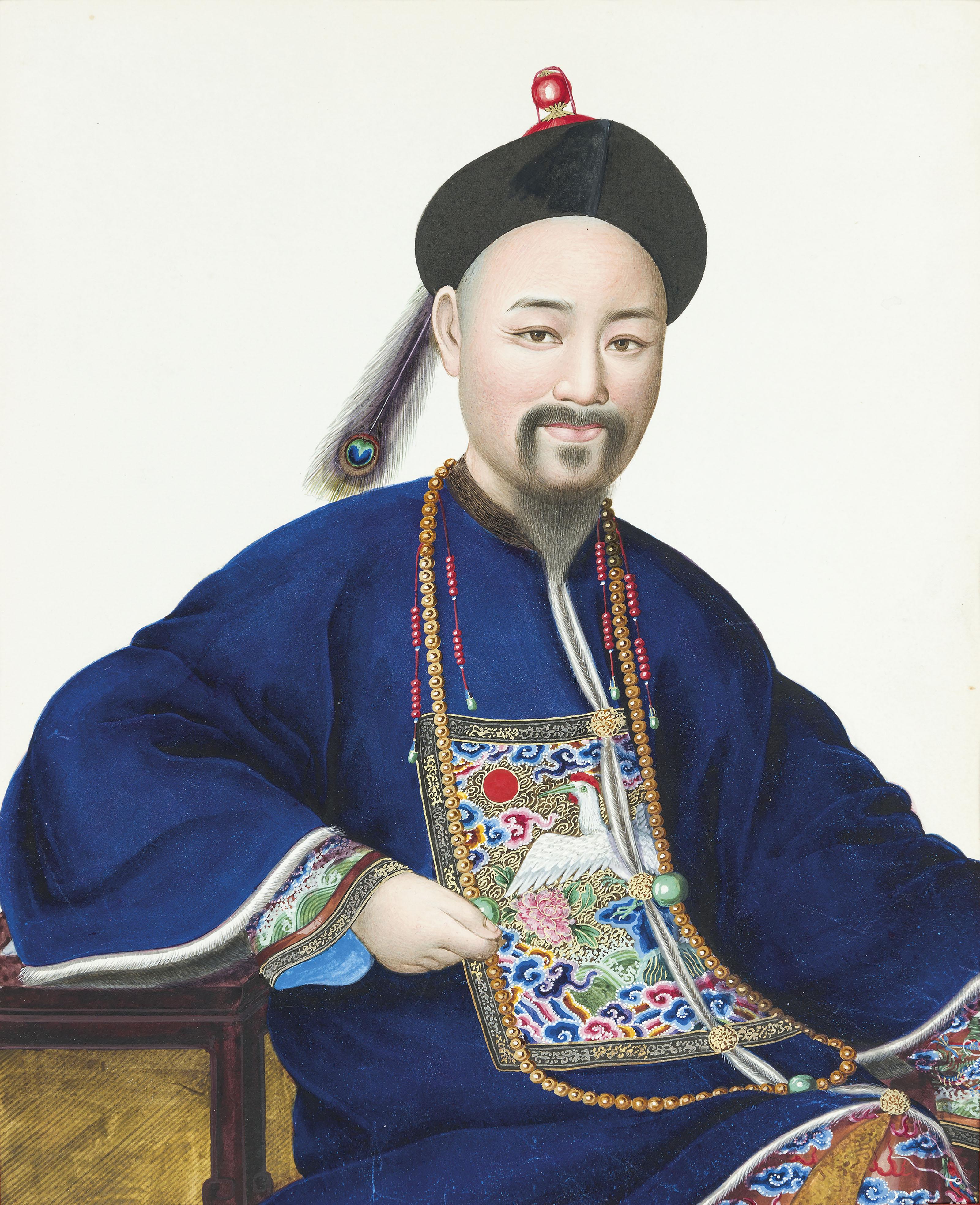 Tingqua - Portraits of Commissioners Qiying and Lin Zexu