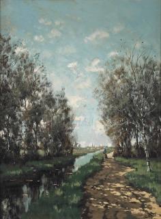 Tinus De Jongh - A Stroll Along The River