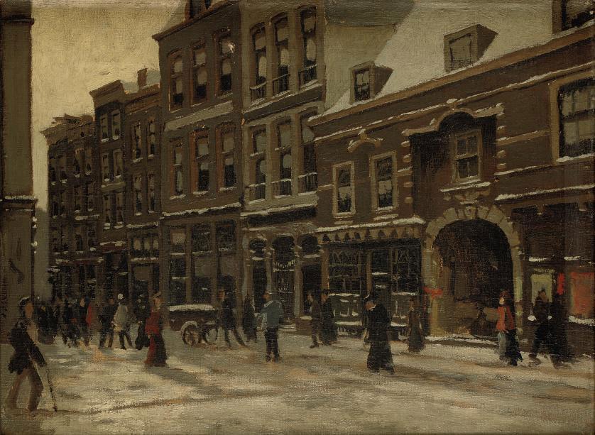 Tinus De Jongh - Dam street near Dam Square, Amsterdam