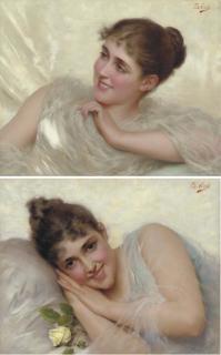 Tito Conti - A Pair of Florentine Beauties