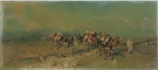 Tito Pellicciotti - Carovana con cammelli